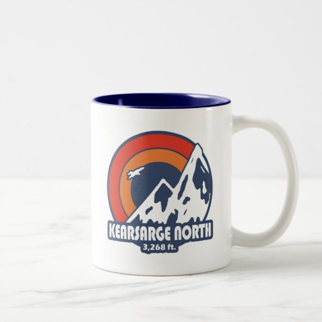 Kearsarge North New Hampshire Sun Eagle Two-Tone Coffee Mug (Right)