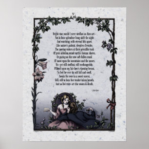 Keats "Bright Star" Victorian Art Poster
