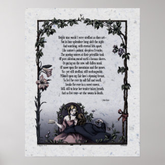 Keats "Bright Star" Victorian Art Poster