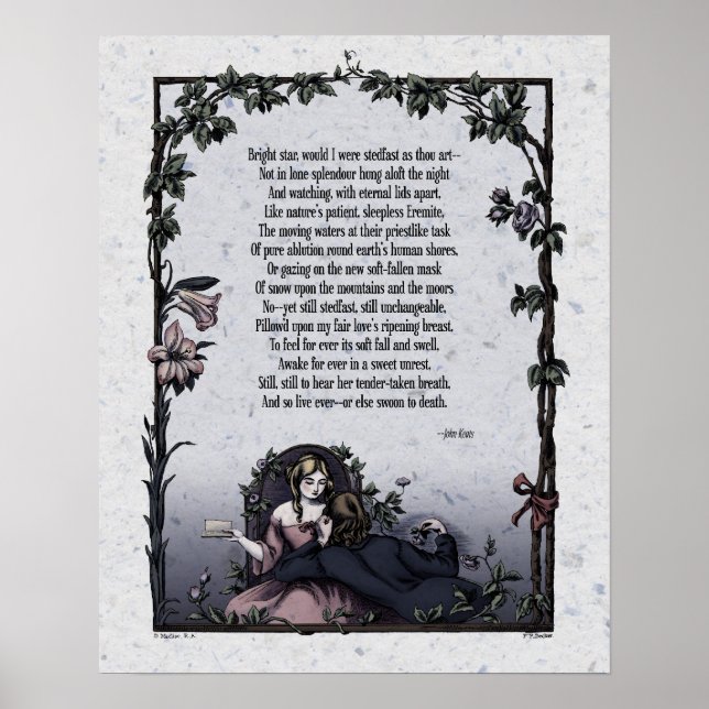 Keats "Bright Star" Victorian Poetry Art 16x20 Poster (Front)