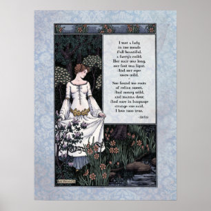 Keats "La Belle Dame" Victorian Art Poetry 18x24 Poster