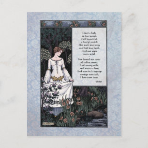Keats "La Belle Dame" Victorian Postcard