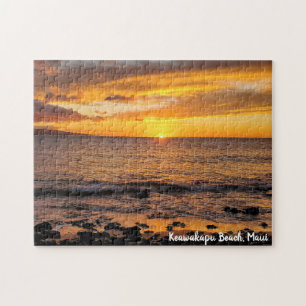 Keawakapu Beach Sunset Maui Hawaii Jigsaw Puzzle