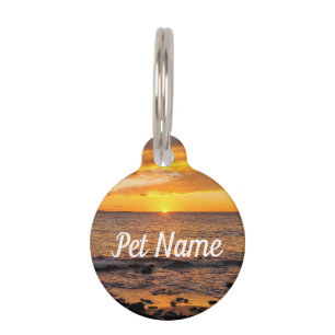 Keawakapu Beach Sunset Maui Pet Tag