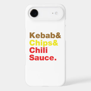 Kebab & Chips & Chilli Sauce.
