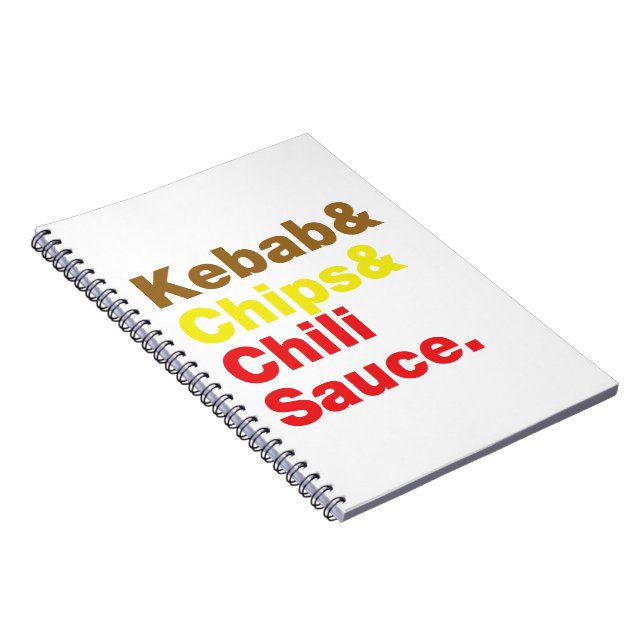 Kebab & Chips & Chilli Sauce. Notebook (Right Side)