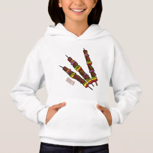 Kebab or kabob cartoon illustration