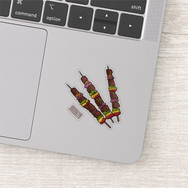 Kebab or kabob cartoon illustration (Detail)