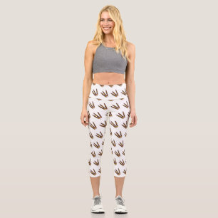 Kebab or kabob cartoon illustration capri leggings