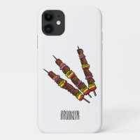 Kebab or kabob cartoon illustration