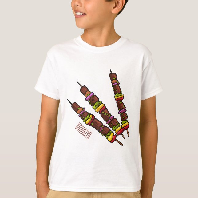 Kebab or kabob cartoon illustration T-Shirt (Front)
