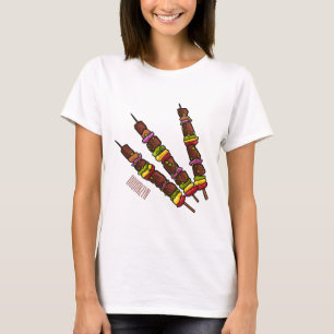Kebab or kabob cartoon illustration T-Shirt