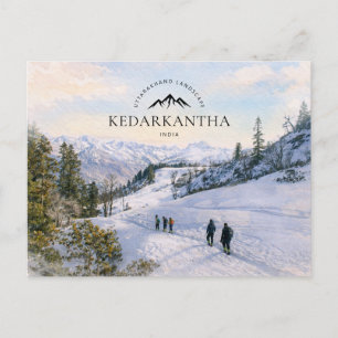 Kedarkantha Uttarakhand, India Landscape elegant Holiday Postcard
