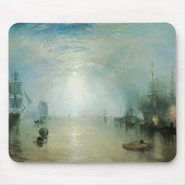 Keelmen Heaving Coals, Moonlight by Joseph Turner Mouse Pad (Front)