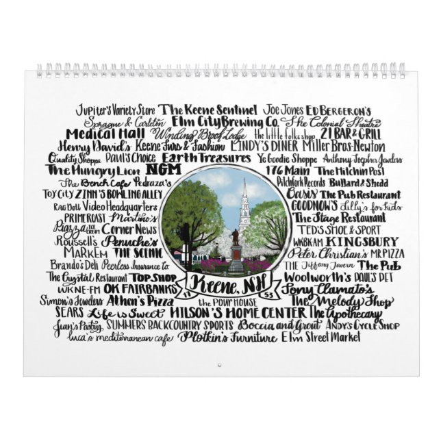 Keene, NH - Now & Then Calendar (Cover)