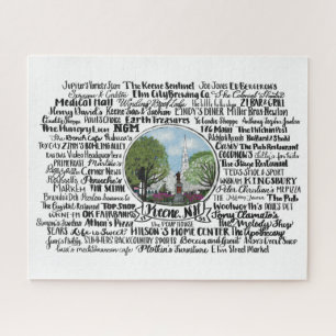Keene, NH - Now & Then Jigsaw Puzzle