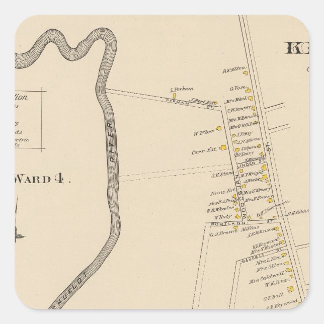 Keene, Ward 4 Square Sticker (Front)