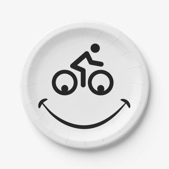 Keep a bicycle face. Race tour, racing object  Paper Plate (Front)