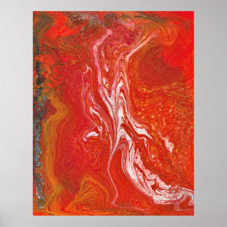 Keep A Drivin 1 Vibrant Red Poster Print