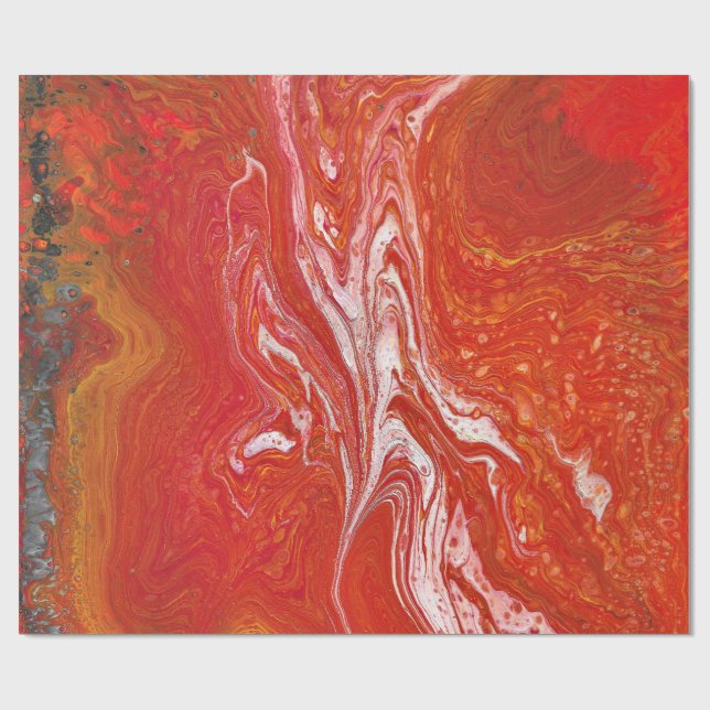 Keep A Drivin 1 Vibrant Red Wrapping Paper (Flat)