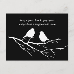 Keep a green tree in your heart with Birds Postcard