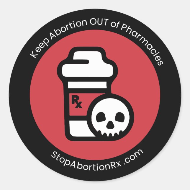 "Keep Abortion Out" 2" Sticker StopAbortionRx (Front)