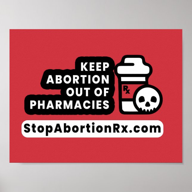 "Keep Abortion Out" Poster 8.5x11" StopAbortionRx (Front)