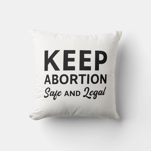 Keep Abortion Safe And Legal Cushion (Front)