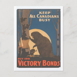 Keep All Canadians Busy Postcard