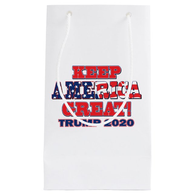 Keep America Great Again Trump 2020 Small Gift Bag (Front)