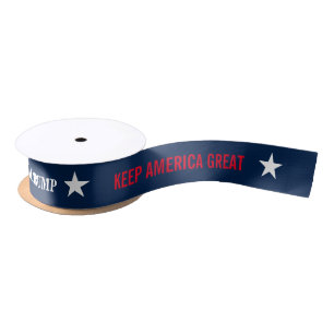 Keep America Great Donald Trump 2020 election Satin Ribbon