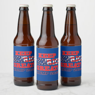 Keep America Great - Trump 2020 Beer Bottle Label