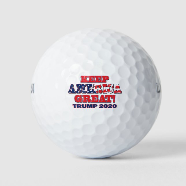 Keep America Great - Trump 2020 Golf Balls (Front)