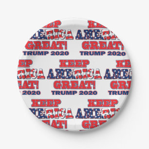 Keep America Great Trump 2020 Paper Plate