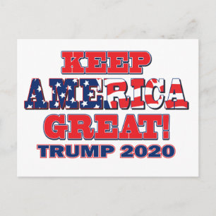 Keep America Great Trump 2020 Postcard