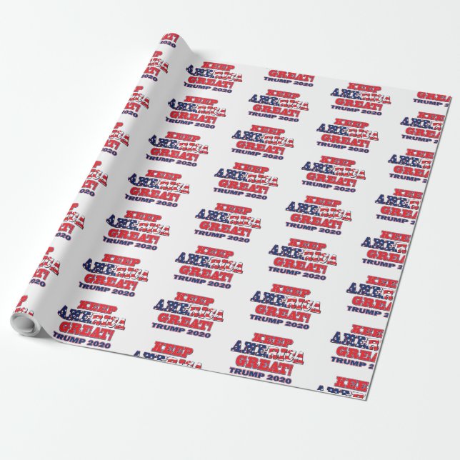 Keep America Great Trump 2020 Wrapping Paper (Unrolled)