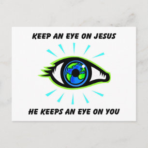 Keep an eye on Jesus christian gift Postcard