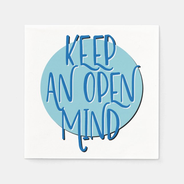 Keep An Open Mind | 12 Step Recovery Slogan Napkin (Front)