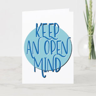 Keep An Open Mind Recovery Slogan Anniversary Card