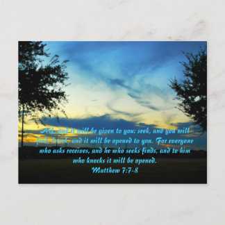 Keep Asking, Seeking, Knocking Postcard