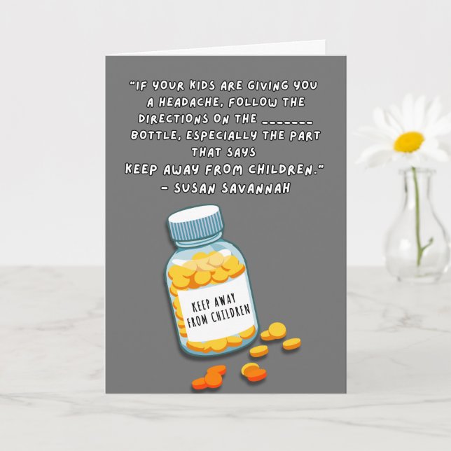 Keep Away From Children - Funny Mother’s Day Card  (Small Plant)