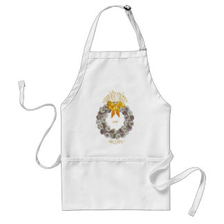 Keep away Vampire , apron with garlic wreath