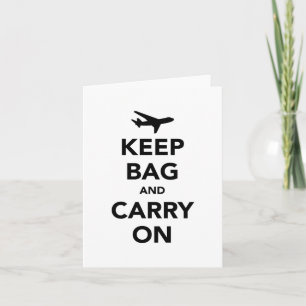 Keep Bag and Carry On Holiday Card
