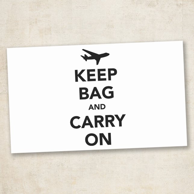 Keep Bag and Carry On (Keep Calm) Rectangular Sticker (Creator Uploaded)