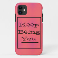 "Keep Being You" Phrase, Spring Pink and Purple