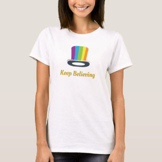 Keep Believing Rainbow Striped Top Hat Icon
