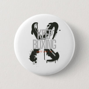 Keep Boxing Never Quit Motivational Fighter Traini 6 Cm Round Badge