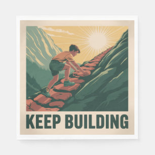 Keep Building Napkin