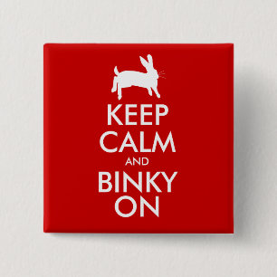 KEEP CALM 15 CM SQUARE BADGE