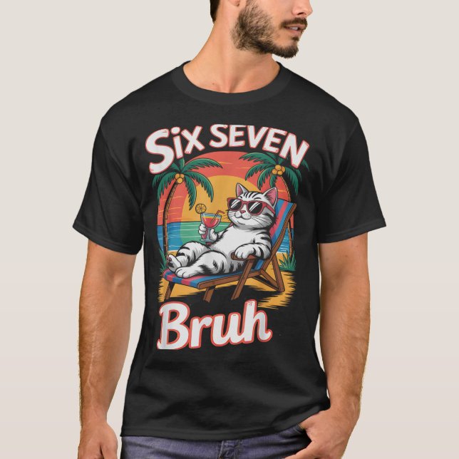 Keep Calm 67 Bruh Cat Vacation Cruise Trip Joke Ge T-Shirt (Front)